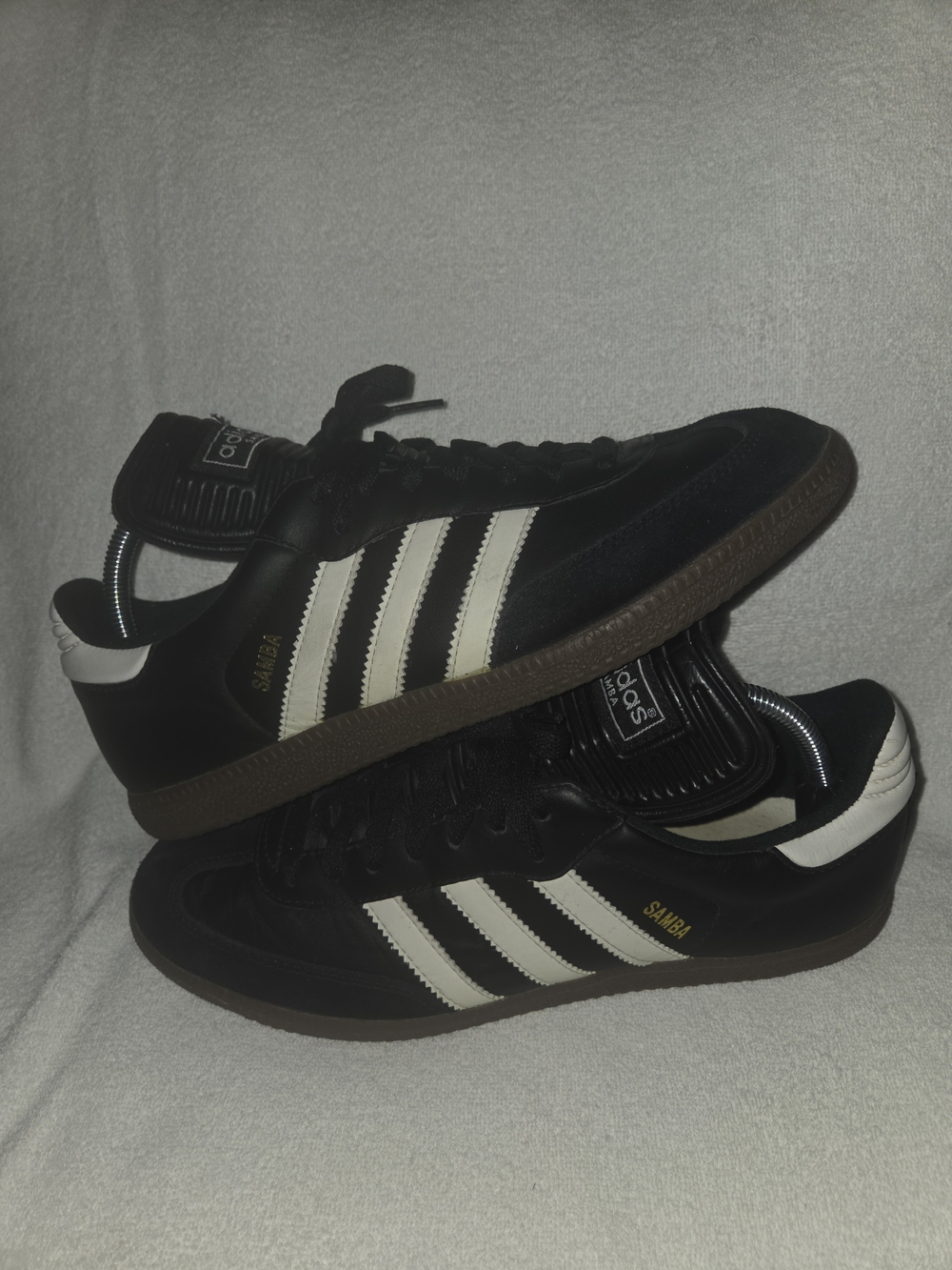 Adidas Samba Men's Black/White, 2005 Release Yr PURE LEATHER,